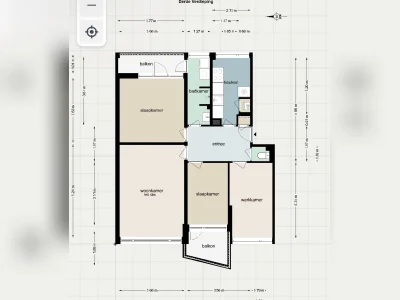 Huis in Amsterdam, 73 m², 4 kamers