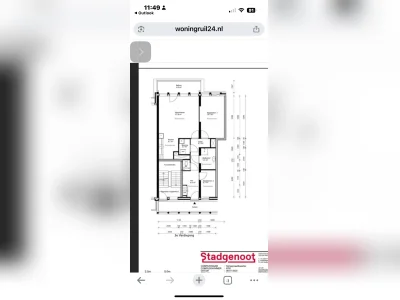 3-kamer flat in Amsterdam, 62 m², €750 huur