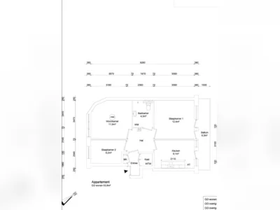 Flat in Amsterdam, 3 kamers, €850 huur