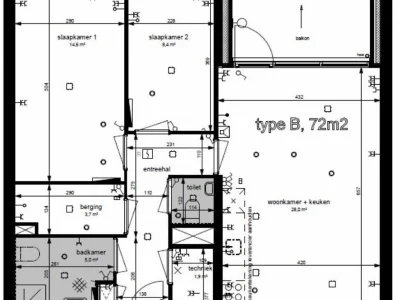 2-slaapkamer appartement, 72 m² in Krimpen aan de Lek